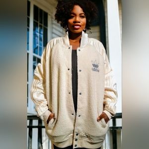 Adidas Fleece Button Jacket Size XL